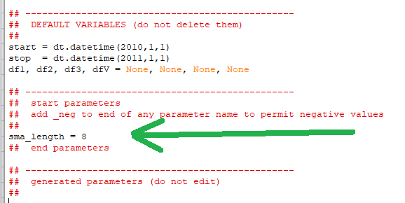 Custom Indicator Python Parameter Variable