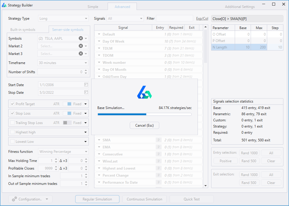 Build Alpha Strategy Interface