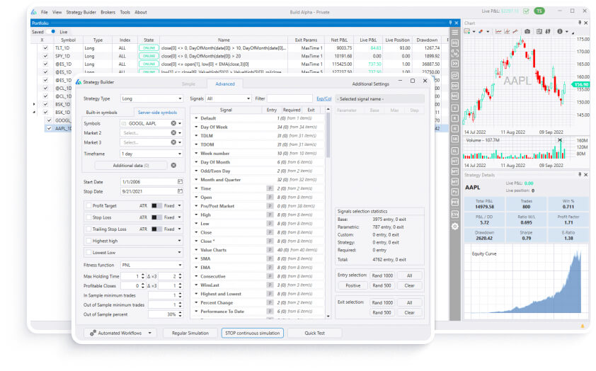 Build Alpha Live Trading Strategy Monitoring